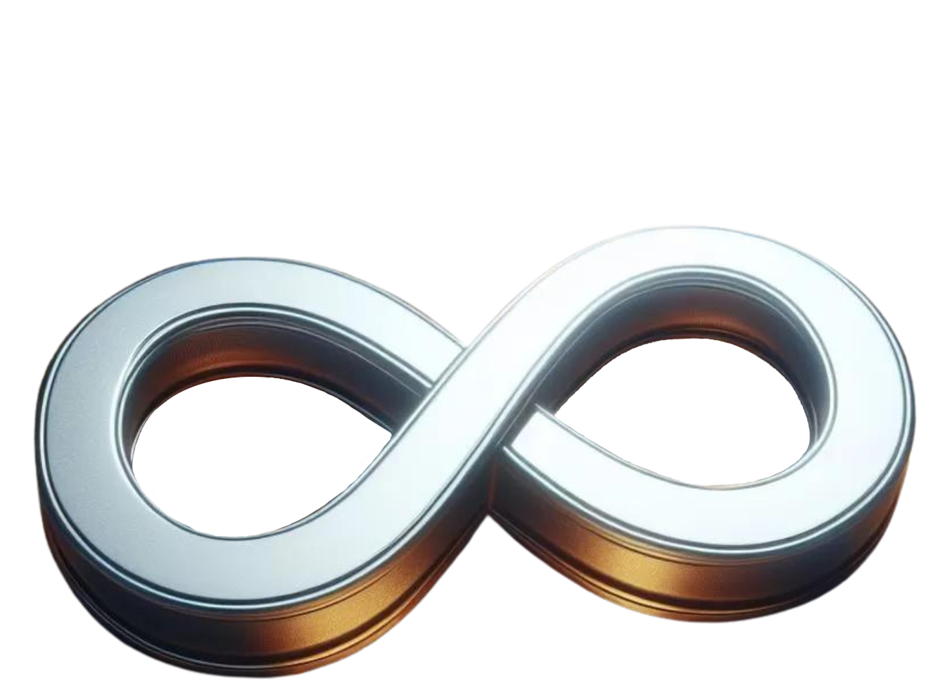 Símbolo do infinito em 3D fazendo referência a DevOps